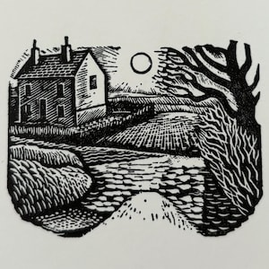 Eric Ravilious Original Woodcut - Size 2.5 x 2.5 Inches