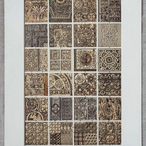 1868 Original Antique Large Chromolithograph - Byzantine - Decorative Art - Owen Jones - Available Mounted & Matted - 14 x 11 Inches