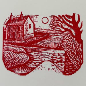 Eric Ravilious Original Woodcut - Size 2.5 x 2.5 Inches