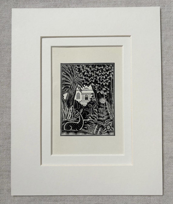 レア　ペカーリ・イシュトヴァーン　版画　1935年　アンティーク 1925年オリジナルヴィンテージアランボールド木版画イラストプリント