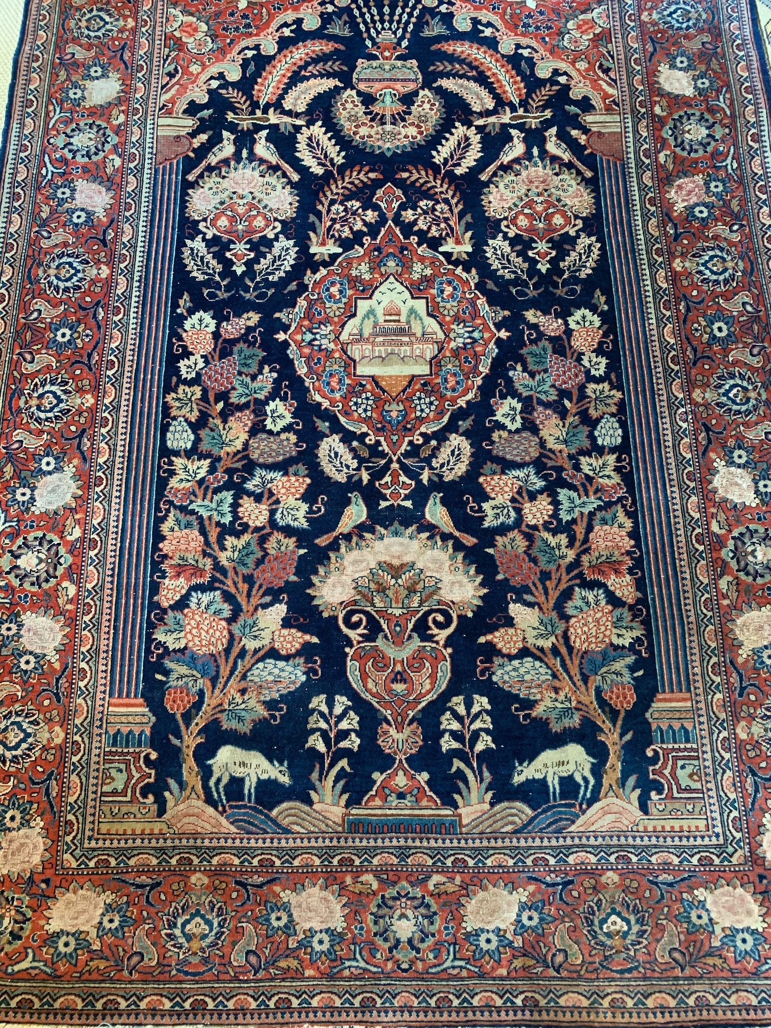 Vintage Persian Silk Tree of Life Rug 200 x 135 cm Home Etsy