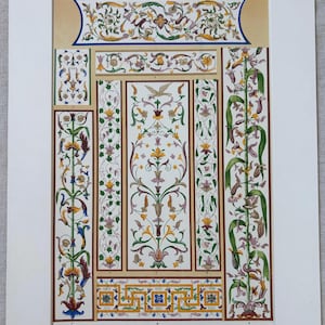 1868 Original Antique Large Chromolithograph - Italian - Decorative Art - Owen Jones - Available Mounted & Matted - 14 x 11 Inches