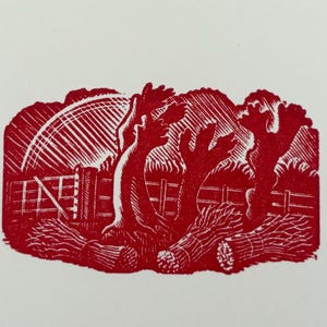 Eric Ravilious Original Woodcut - Available Mounted & Matted - 10 x 8 Inches