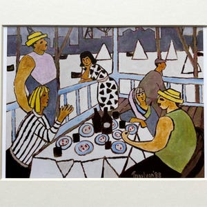 Julian Trevelyan Etching Print - Renoir Gone Wrong, 1987 - Mounted & Matted In A Choice Of Colours - 10 x 8 Inches