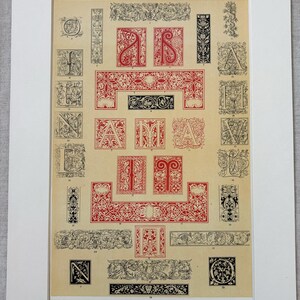 1868 Original Antique Large Chromolithograph - Italian - Decorative Art - Owen Jones - Available Mounted & Matted - 14 x 11 Inches