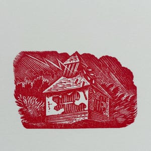 Eric Ravilious Original Woodcut - Size 10 x 8 Inches