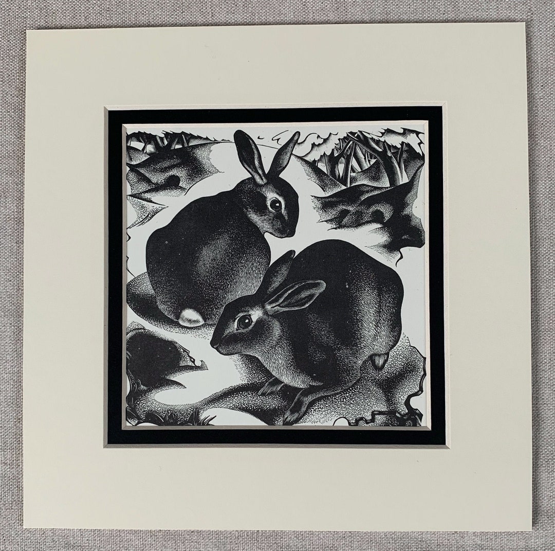 1936 Original Vintage Agnes Miller Parker Wood Engraving Print