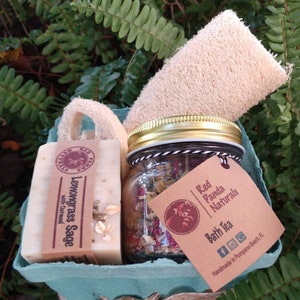 Gift Set - Handmade, Vegan, Small Bath Soap and Bath Tea