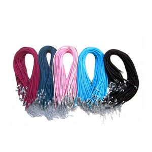 Wholesale Lot  18&quot; Wrapped Necklace Cords Brown Turquoise Wine Teal Pink