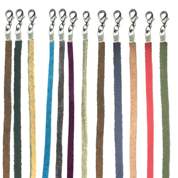 Genuine Suede Necklace Cord  12 Colors 8 Lengths