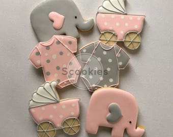 Baby Shower Cookies Girl Etsy Baby Shower Cookies Girl Etsy