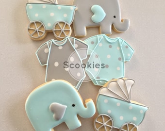 Boy baby shower / Elephant baby shower for boy/ It&#39;s a boy / 1 dozen