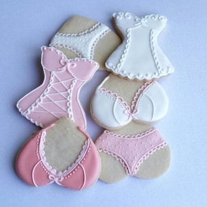 Corset cookies, Bachelorette  cookies, Lingerie cookies /1 Dozen