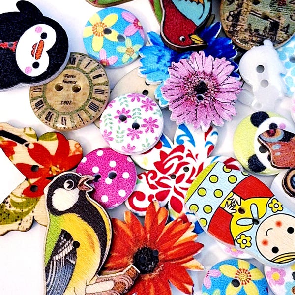 Colorful Buttons - Etsy