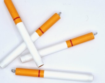 Lot of 4 Cigarette Charms  Great for Earrings, Jewelry and more  Ships from USA  (Z)
