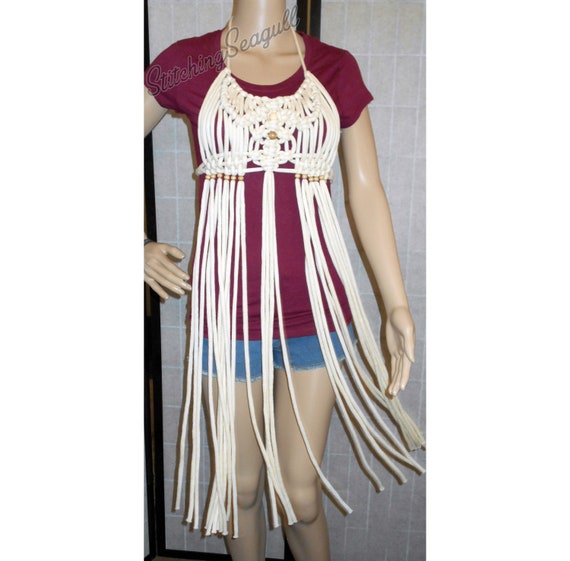 macrame beach cover up