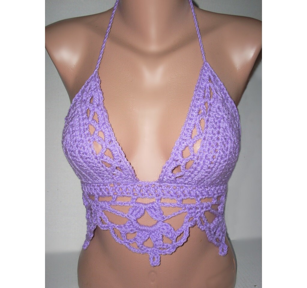 Festival Crochet Halter Top Made to order Size Music | Etsy