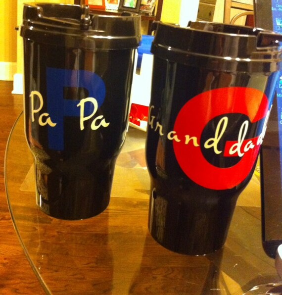 Items similar to black travel coffee mugs personalized to say anything