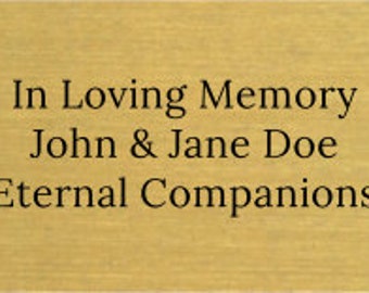 Brass Plate, Brass Plaque, Brass Engraving, Engraved Plate, Engraving, Brass Engraving, Custom Engraved Brass Plate, 1" X 3" w/3 Line Text