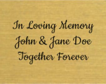 Engraved Brass Plate: Brushed Custom Plaque (1" X 3")