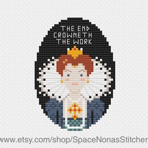 Queen Elizabeth - Cross Stitch Pattern - Downloadable PDF