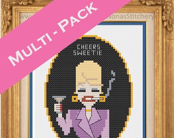 2 pack - Absolutely Fabulous - Cross Stitch Pattern - Downloadable PDF