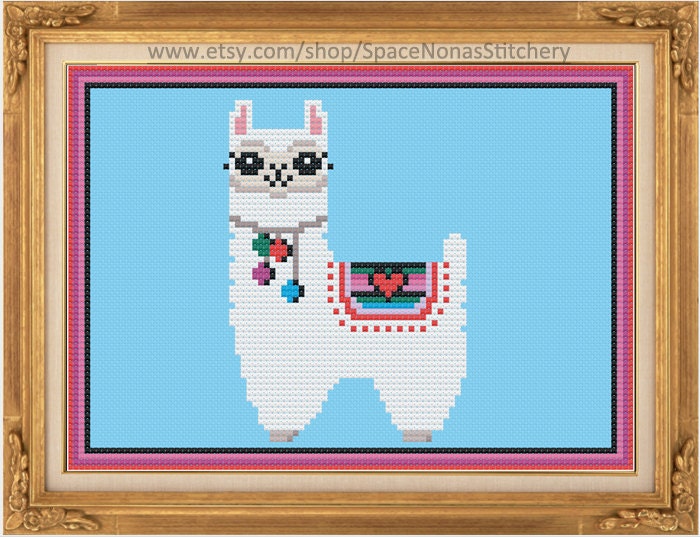 Схема ламы из бисера крестиком