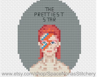 David Bowie - Cross Stitch Pattern - Downloadable PDF