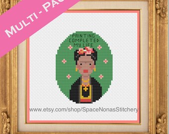 MULTI-PACK OF 9 - Heroines - Cross Stitch Patterns - Downloadable PDFs
