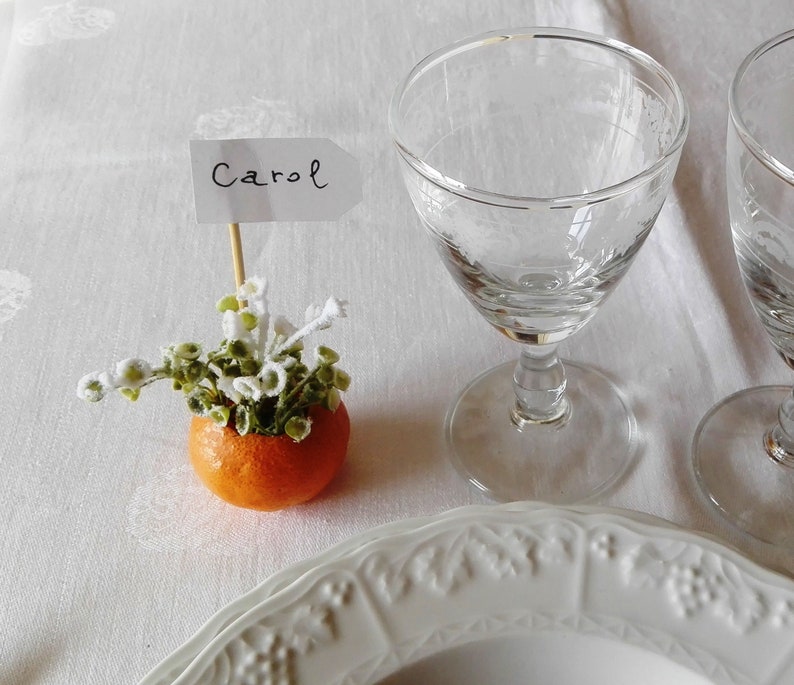 Set Of 12 Dried Tangerines Table Card Holder Family Reunion Etsy