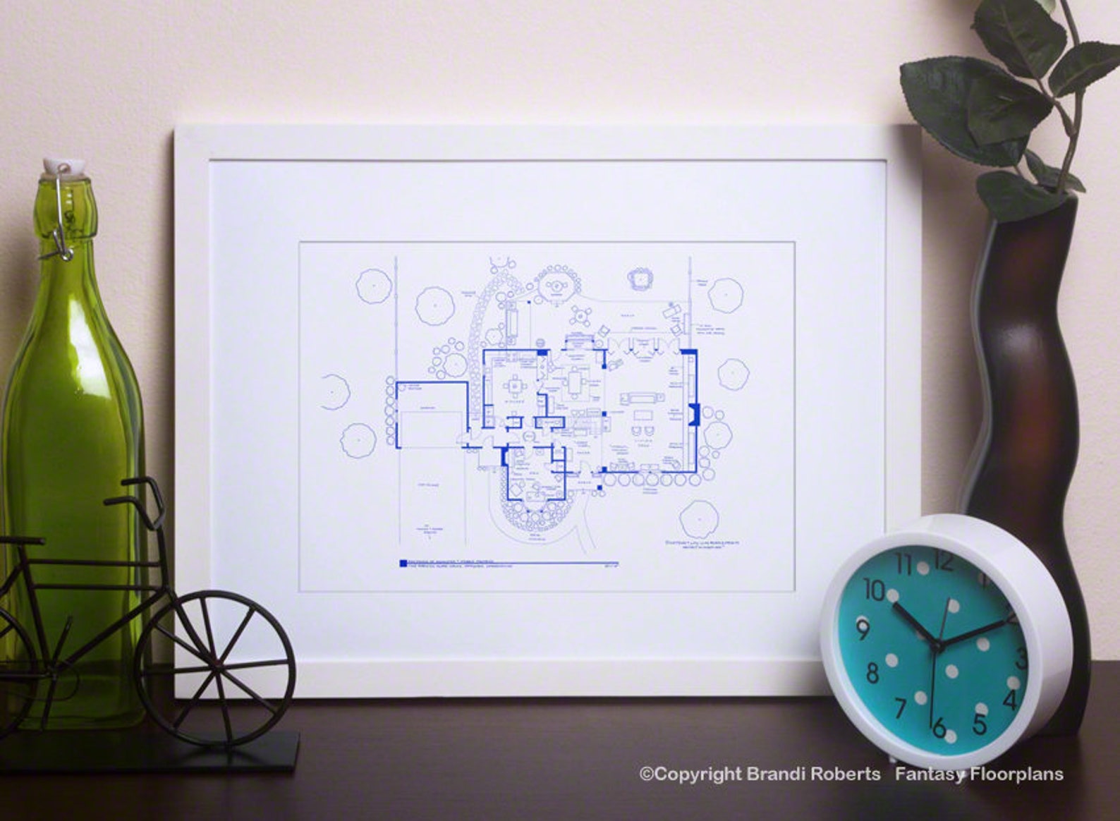 Bewitched TV Show House Floor Plan Blueprint or Blackline Etsy