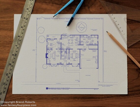 Simpsons House Floor Plan Blueprint Poster Art For Home Of Marge And Homer Simpson 1st Floor Tv Show Floor Plan As Seen On Aol News