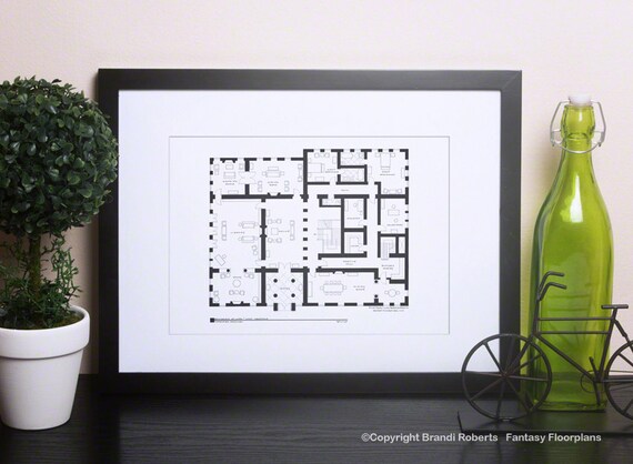 Downton Abbey Floor Plan Home Of The Crawley S Ground Etsy