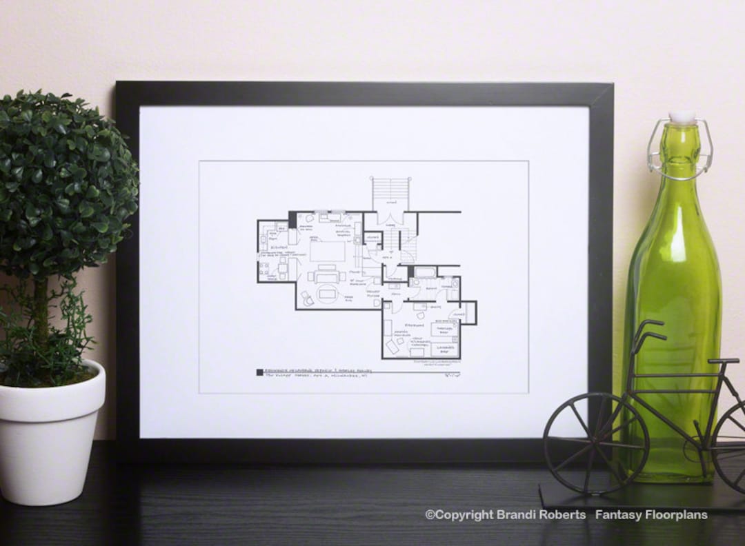 Laverne And Shirley Apartment Floor Plan Black And White Etsy Canada Laverne And Shirley Apartment Floor Plan Black And White Etsy Canada