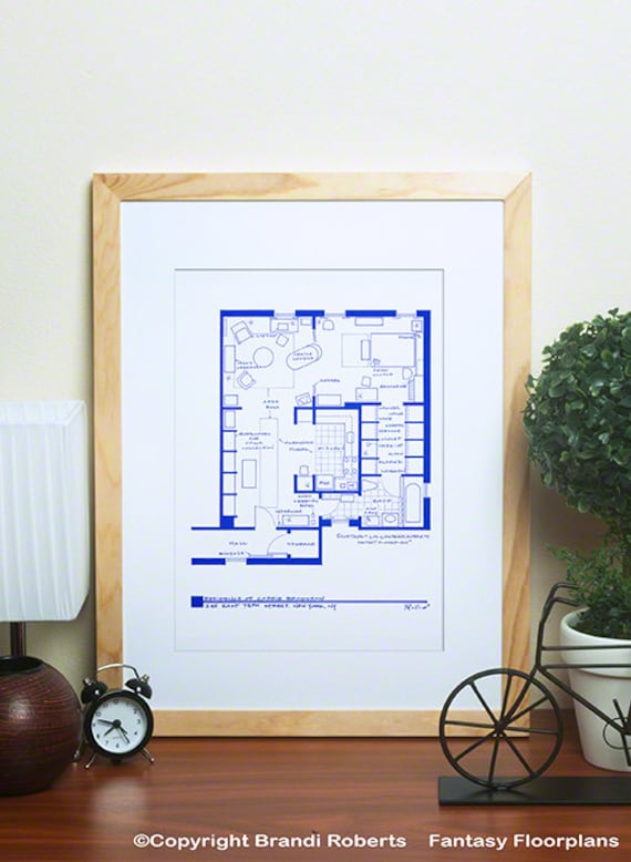 Carrie Bradshaw Apartment Art Tv Show Floor Plan For Sex