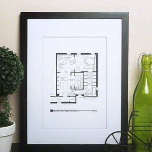 Carrie Bradshaw Apartment Floor Plan, Sex and the City, Valentines Day Gift, SATC Gift Idea, Poster, Mothers Day Gift, Gift for her