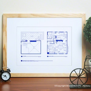 Magnum P.I. Guest House Floor Plan - TV Show Floor Plan - Hand-drawn