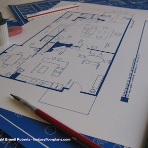The Cosby Show Brownstone Apartment Floor Plan - Hand-Drawn Blueprint - Home of Clair & Cliff Huxtable  **Gift ideas for Cosby Show