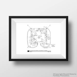 M.A.S.H. Floor Plan | MASH 4077th | TV Show Poster for The Swamp | Home of Hawkeye, Hunnicutt, Burns, Winchester | MASH Art Print
