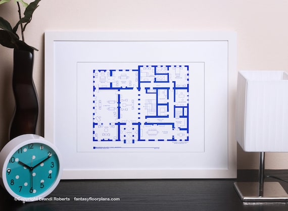 Downton Abbey Layout Floor Plan Poster For Home Of The Crawley S Ground Level Dining Library Salon Etc As Seen On Yahoo News