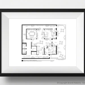 Parks and Recreation TV Floor Plan | Pawnee City Hall Office Layout for Parks and Recreation | Parks and Recreation Gift | Unique Poster