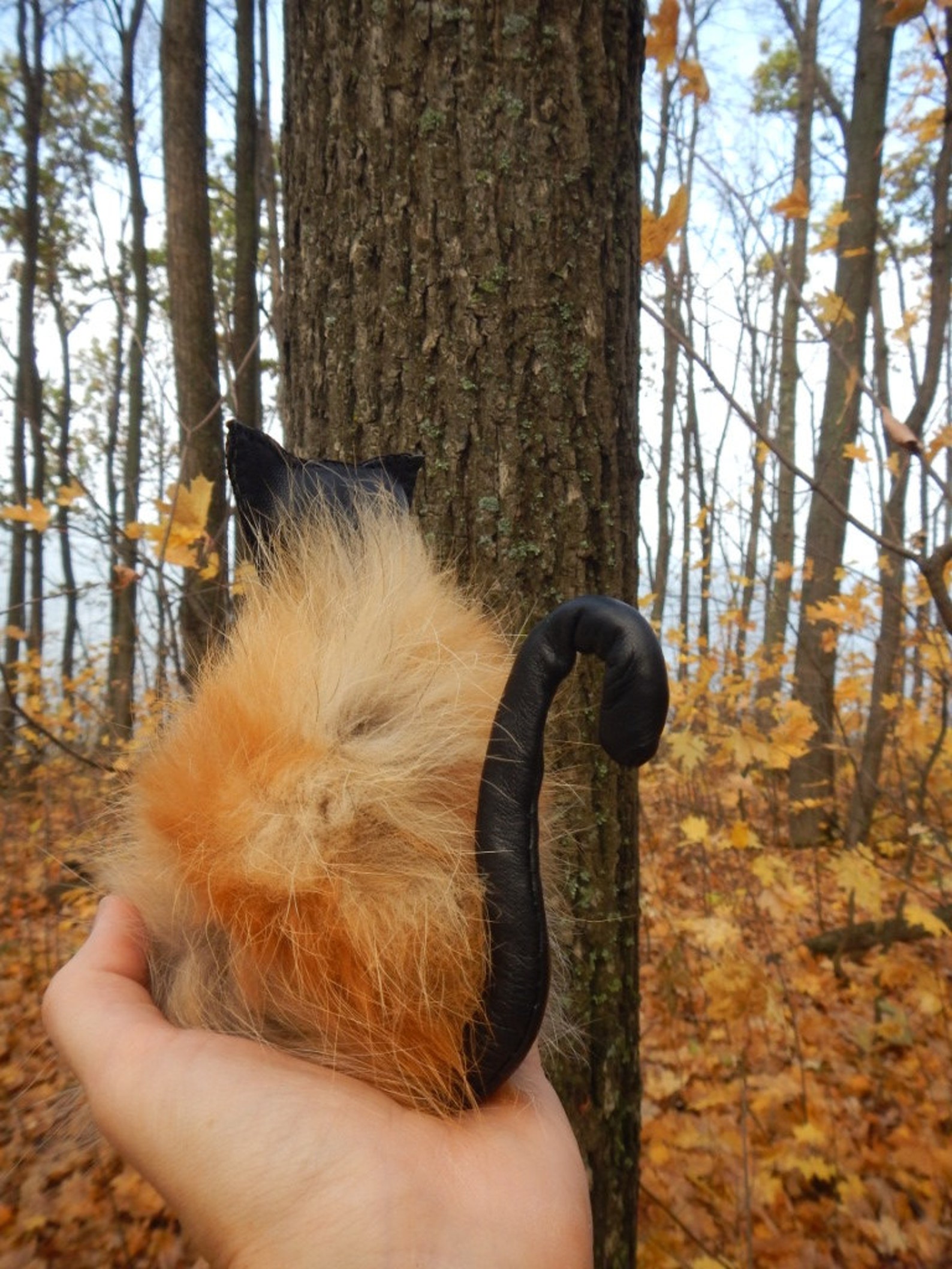 Leather toy Cat in a fur coat leather cat soft toy cat fur Etsy