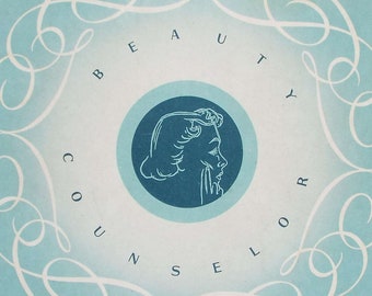 Boîte à poudre vintage Beauty Counsellor Moon Velvet Dusting Powder non ouvert New Old Stock des années 1950 Talc parfumé en poudre pour meuble de rangement