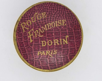 Vintage Face Powder Box 1920's Dorin Paris Rouge Framboise Powder Box Vanity Storage Vintage Make-Up Cosmetics