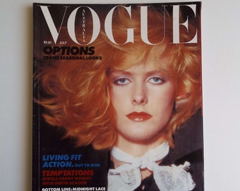 Vintage 1983 Vogue Australia Magazine Cover By George Seper Fashion Beauty Magazine 1980&#39;s Magazines