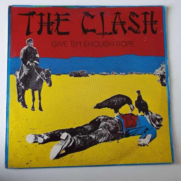 vintage 1978 The Clash Give 'Em Enough Rope Vinyl Record LP UK Pressing Punk Records Punk Music 1970's Records