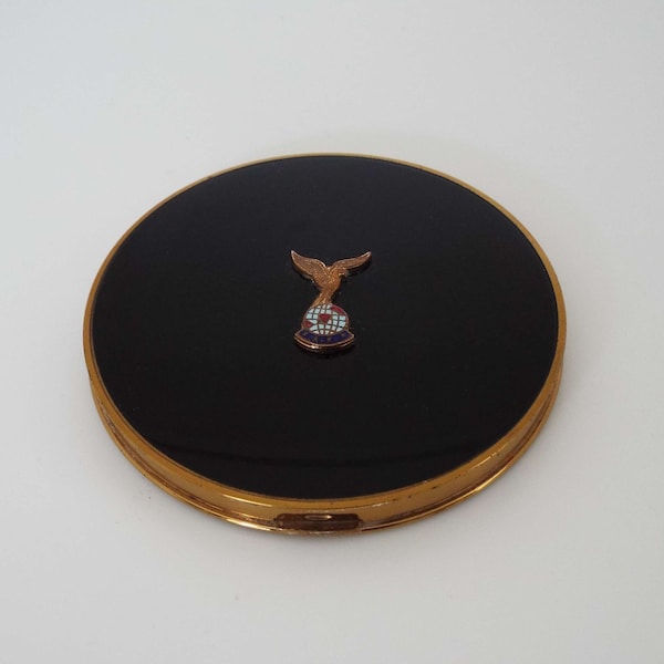 Vintage R.A.F.A Polvo Compacto Royal Air Force Association Sweetheart Compact Vanity Storage Militaria