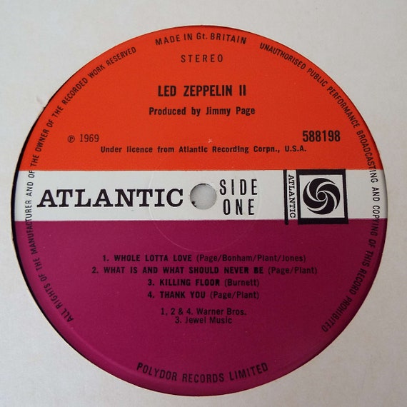 LED ZEPPELIN★Same UK Atlantic Red/Maroon LED ZEPPELIN☆Same UK Atlantic Red/Maroon（Led Zeppelin