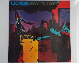 Vintage 1980 U.K. Subs Brand New Age Vinyl Record LP Punk Rock Charlie Harper UK Pressing Punk Music