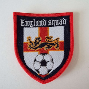 Vintage England Football Badge Soccer Patch Supporters Club Badge Iron On Sew On Badge
